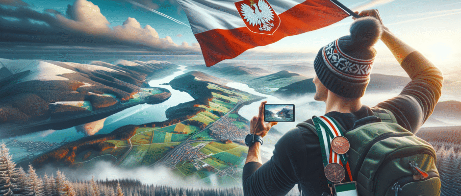 Sportowcy z Podkarpackiego podczas zawodów w Rzeszowie, reprezentujący gminy regionu, dążący do wyjątkowych osiągnięć w sporcie.